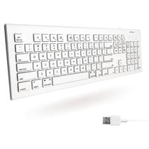 Teclado Macally de tamanho completo com fio USB para Mac e PC