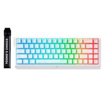 Teclado Magnético Gamer MCHOSE Ace 68 Hall Effect, RGB, Switch Magnético Uranus eSports, Topográfico, Branco - MC-Ace68-16