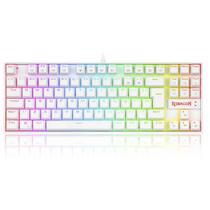 Teclado Magnético Gamer Redragon Kumara Pro Lunar White, RGB, Switch Red, ABNT2, K552W-RGB-PRO (PT-R