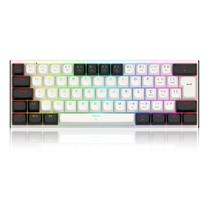 Teclado Magnético Redragon Fidd Preto Branco Abnt2 Swit Pink