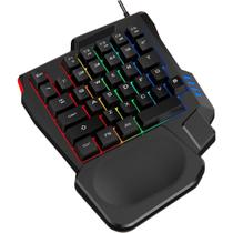Teclado Mão Usb Rgb Led Multimídia Gamer Teclado Mão Usb Rgb Led Multimídia Gamer