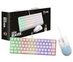 Teclado Mecânico 60 Abnt2 Switch Red Mouse 6 Botões Clanm Branco