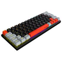 Teclado mecanico 60% pcyes kuromori black vulcan - switch blue - led rainbow - ptkm60bl