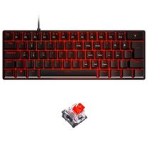 Teclado Mecânico 60% ZOT Outemu Red LED Red Tecla Removível - PCYES