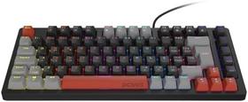 Teclado mecanico 75 pcyes kirin black vulcan switch blue led rainbow ptkr75bl