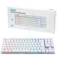 Teclado Mecanico A4+ Barak Tkl Led Rgb Branco Switch Azul Teclado Mecanico A4+ Barak Tkl Led Rgb Branco Switch Azul