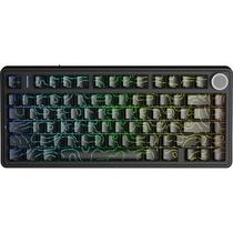 Teclado Mecânico Aula F75 Preto Contorno Gamer 75 Sem Fio Tri Mode Bluetooth 2.4G USB RGB Hotswap Layout US