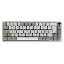 Teclado mecanico cinza e branco 65% pcyes mecka white ghost switch blue rainbow com fio Teclado mecanico cinza e branco 65% pcyes mecka white ghost switch blue rainbow com fio
