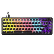 Teclado Mecânico Drakar Rainbow 65% switch brown Cor Preto Teclado Mecânico Drakar Rainbow 65% switch brown Cor Preto