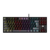 Teclado Mecanico Fantech Atom87 Sumi Edition, RGB, Switch Azul, Preto e Cinza, MK876V2-BK-BL