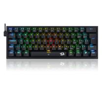 Teclado Mecanico Fizz Redragon Preto Rainbow Switch Marrom K617-RB