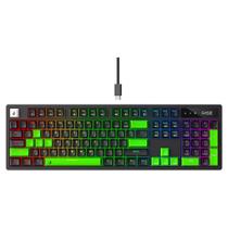 Teclado Mecânico Gamer 2 em 1 Rise Mode GM2 Full Black and Green ARGB Switch Outemu Red - RM-TCM-GM2F-BRED