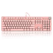 Teclado Mecânico Gamer Acogedor Pink Punk com Luz de Fundo