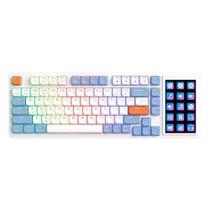 Teclado Mecânico Gamer Ajazz AKP815, RGB, USB-C, Switch Huannuo Short Tea, Azul, Branco e Laranja - AKP815 Teclado Mecânico Gamer Ajazz AKP815, RGB, USB-C, Switch Huannuo Short Tea, Azul, Branco e Laranja - AKP815