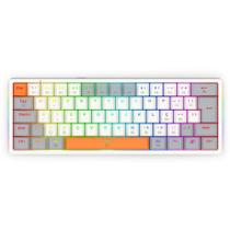 Teclado mecanico gamer akali rgb switch brown redragon k642wgo-rgb branco, cinza e laranja Teclado mecanico gamer akali rgb switch brown redragon k642wgo-rgb branco, cinza e laranja