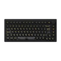 Teclado Mecânico Gamer Akko 5075 Clear Black, RGB, Switch V3 Cream Black, N-Key, ABNT2, Preto