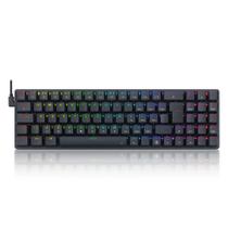 Teclado mecanico gamer ashe rgb switch brown redragon k626-kb-b preto