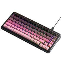Teclado Mecânico Gamer Attack Shark M86, 75% Compacto, RGB, Blackberry, Roxo/Preto - AS-M86-BB-RY Teclado Mecânico Gamer Attack Shark M86, 75% Compacto, RGB, Blackberry, Roxo/Preto - AS-M86-BB-RY