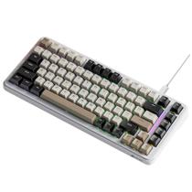 Teclado Mecânico Gamer Attack Shark M86, 75% Compacto, RGB, Cheese White, Branco - AS-M86-CH-WT Teclado Mecânico Gamer Attack Shark M86, 75% Compacto, RGB, Cheese White, Branco - AS-M86-CH-WT