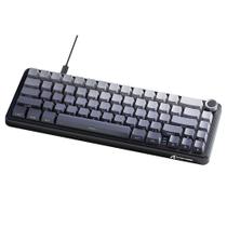 Teclado Mecânico Gamer Attack Shark X66, 65% Compacto, RGB, Moonlight, Cinza/Branco - AS-X66-MN-LG