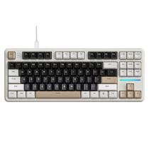 Teclado Mecânico Gamer Attack Shark X87, TKL, RGB, Cheese White, Branco - AS-X87-CH-WT