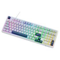 Teclado Mecânico Gamer Attack Shark X98, Layout 98 Teclas, RGB, Starlight White, Branco - AS-X98-SL-WT Teclado Mecânico Gamer Attack Shark X98, Layout 98 Teclas, RGB, Starlight White, Branco - AS-X98-SL-WT