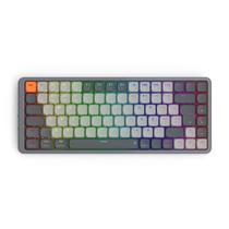 Teclado mecanico gamer azure rgb wireless switch brown redragon preto e cinza k652gg-rgb-pro