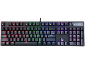 Teclado Mecânico Gamer Bright Tank RGB - Preto