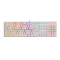 Teclado mecânico gamer brx rgb mw617 branco