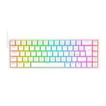 Teclado mecanico gamer castor rgb switch brown redragon k631w-rgb branco