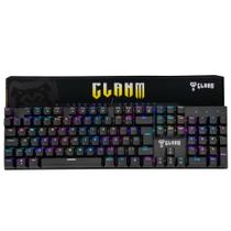 Teclado Mecânico Gamer Clanm King 100% Para Jogar Fps Switch Red Outemu Com Iluminação Rgb 18 Modos Com Macro e Teclado Numérico