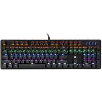 Teclado Mecânico Gamer com fio USB GK100 Switch Blue c/ LED RGB - HP Teclado Mecânico Gamer com fio USB GK100 Switch Blue c/ LED RGB - HP