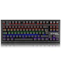 Teclado Mecânico Gamer Compact II Rainbow e LED Lateral Switch Blue Abnt Bright GTC561