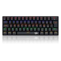 Teclado Mecânico Gamer Compacto Redragon Lakshmi K606R Rainbow ABNT2 Switch Black