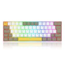 TECLADO MECANICO GAMER DRACONIC PRO RGB WIRELESS SWITCH BROWN REDRAGON AMARELO, BRANCO E CINZA K530-YL&ampWT&ampGY-RGB-PRO