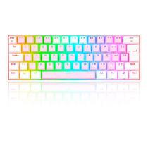 Teclado mecanico gamer draconic pro rgb wireless switch brown redragon k530pw-rgb-pro rosa com branco Teclado mecanico gamer draconic pro rgb wireless switch brown redragon k530pw-rgb-pro rosa com branco