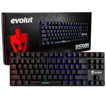 Teclado Mecânico Gamer Evolut Shodan RGB Switch Outemu Red Double Shot TKL ANSI - EG-203RG - Redragon