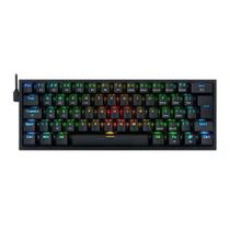 Teclado mecanico gamer fizz pro rgb preto switch azul - REDRAGON