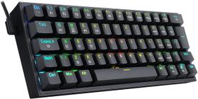 Teclado Mecanico Gamer Fizz PRO RGB Redragon Preto switch azul