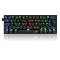 Teclado mecanico gamer fizz rgb switch blue redragon k617-rgb-b preto
