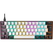 Teclado Mecanico Gamer Gamdias Aura GK2, Rainbow, Switch BLue, ABNT2, Layout 60%, Branco e Preto (