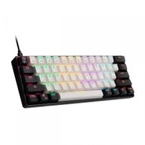 Teclado Mecanico Gamer Gamdias Aura Gk2, Rgb Switch Blue Layout 60% -Preto/Branco
