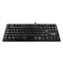 Teclado Mecânico Gamer Gamdias Hermes E2, LED Branco, Switch Huano Brown, Layout ABNT2, Preto - HERM