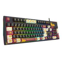 Teclado Mecanico Gamer Harry Potter Amsa Hogwart's, RGB, Full Size, ABNT2, USB, Preto - HP-592RGB Teclado Mecanico Gamer Harry Potter Amsa Hogwart's, RGB, Full Size, ABNT2, USB, Preto - HP-592RGB