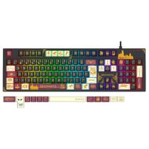 Teclado Mecanico Gamer Harry Potter Amsa Hogwarts HP-592RGB Português Brasil