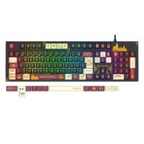 Teclado mecanico gamer harry potter amsa hogwarts rgb switch brown redragon hp-592rgb