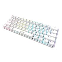 Teclado mecanico gamer hermes e3 rgb branco switch brown