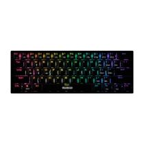 Teclado mecanico gamer hermes e3 rgb preto switch brown