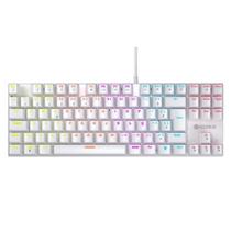 Teclado Mecânico Gamer Hoopson RGB, Switch Azul, Teclas Multimídia e 19 Anti-Ghosting, Branco - TPX-