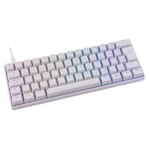Teclado Mecânico Gamer Husky Blizzard, 60%, RGB, Switch Gateron Red, ABNT2, Branco - HTG001BRVR